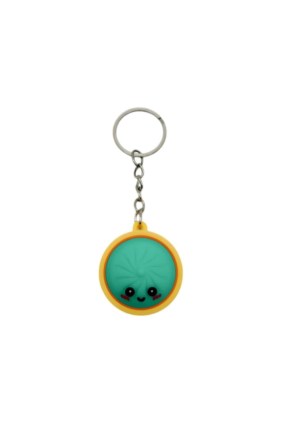 1PC Glowing Dumpling Keychain Crisp Clicker Sound Touch Sensing Glowing Dumpling Stress Relief Clicker Keychain for Hard Anxiety & Focus Quiet for Adults At Work Travel Home