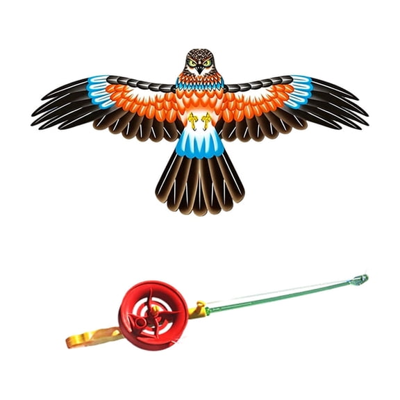 AFACUHX 1PC Pole Kite Beach Angling Themed Flying Dynamic Wing Kites with Craftsmanship Rod Line Dynamic Winds Flying for Outdoor Park Beach Kite for Family Outdoor Activities