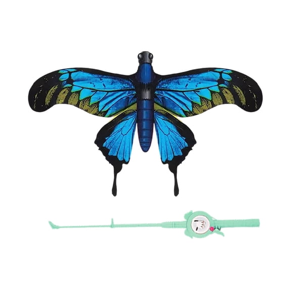 AFACUHX 1PC Pole Kite Beach Angling Themed Flying Dynamic Wing Kites with Craftsmanship Rod Line Dynamic Winds Flying for Outdoor Park Beach Kite for Family Outdoor Activities