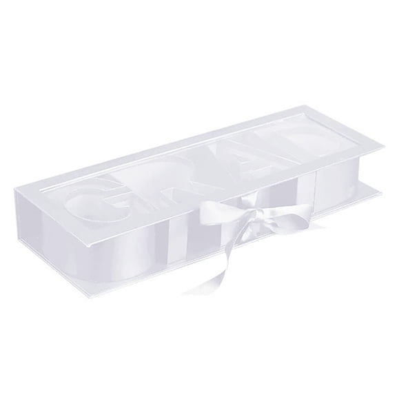 AFACUHX 2026 Graduation Season Gift Box Creative Fillable Cardboard Box GRAD Letter Shaped Gift Boxes Wrapping Basket Packaging Boxes for Graduation Celebration Party (1PC)