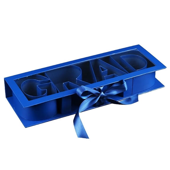 AFACUHX 2026 Graduation Season Gift Box Creative Fillable Cardboard Box GRAD Letter Shaped Gift Boxes Wrapping Basket Packaging Boxes for Graduation Celebration Party (1PC)
