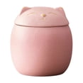 thumbnail image 1 of AFACUHX Ceramic Cat Design Tea Canister with Lid 180ml Mini Storage Jar for Tea Coffee Herb Sugar Spice Protective and Airtight for Home Kitchen Decor, 1 of 8
