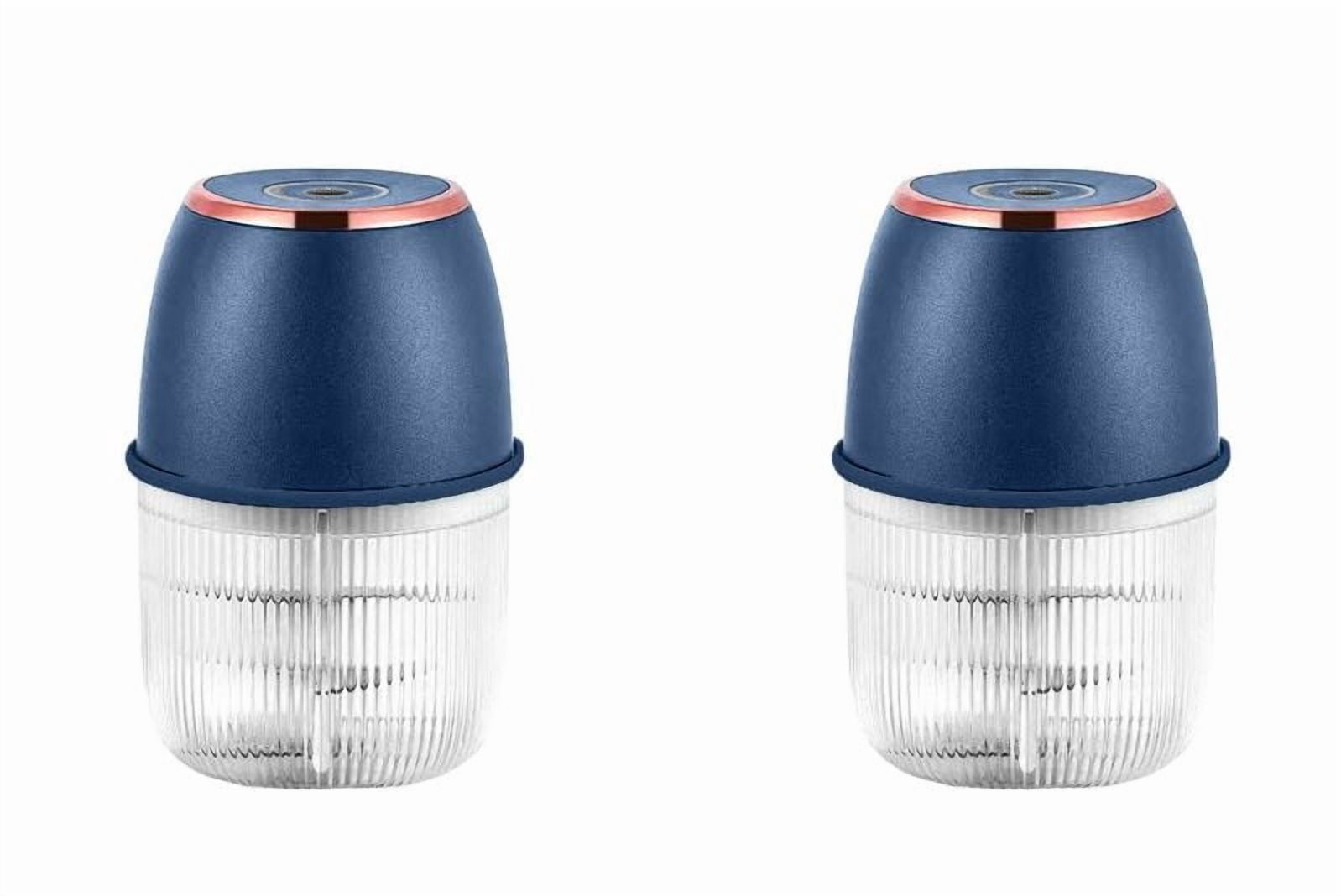 AFACUHX Mini Food Processor (with Charging Wire) Compact Kitchen Chopper Efficient Vegetable Meat Grinder Quick Prep Garlic Onion Mincer Function for Meal Prep (350ml) 2PC