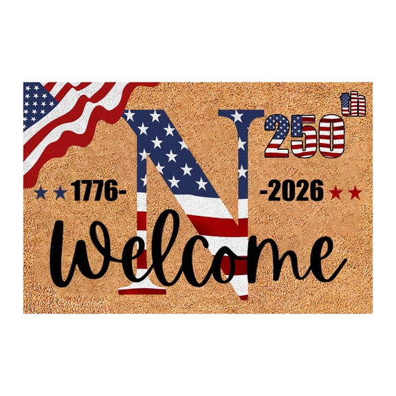 AFACUHX An A Z Letter Last Name Commemorating The 250th Anniversary Of The United States Rug A Celebration Of The 250th Anniversary Of Independence Day 40x60CM
