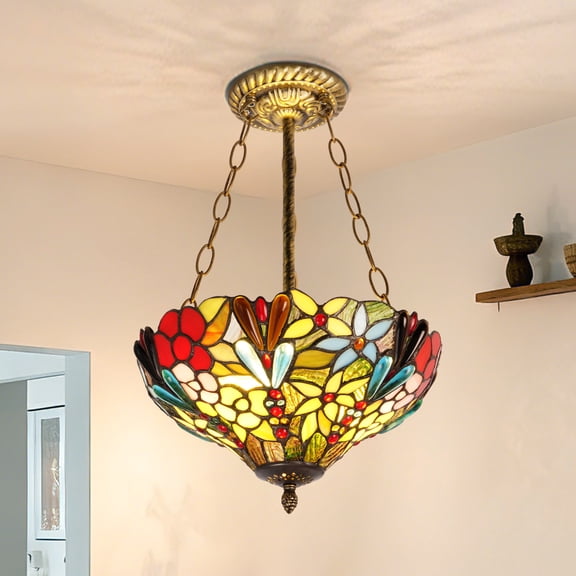 AFANQI 12-inch vintage rustic style pendant light, European-style lighting fixture for dining rooms, bedrooms, and living rooms.