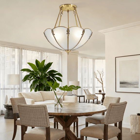 AFANQI 20-inch retro European style chandelier, suitable for lighting in dining rooms, bedrooms, and studies.