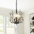 thumbnail image 1 of AFANQI 3 - Light Branch Crystal Chandelier Small Flush Mount Vintage Pendant Hanging Lighting Farmhouse Light Fixture for Bedroom Porch Dining Room Kitchen Hallway Foyer, 1 of 13