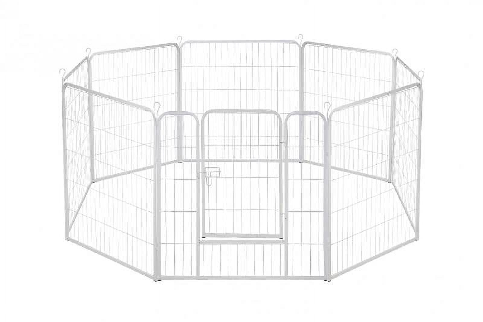 AFANQI 32" x 40" Heavy Foldable Indoor and Outdoor pet playpen, White