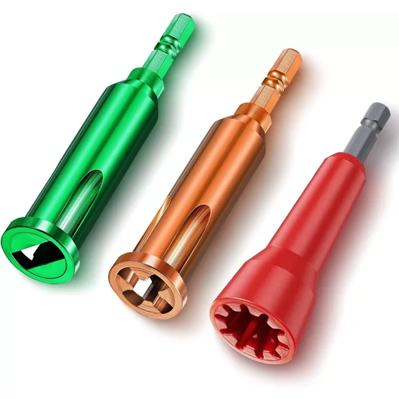 AFANQI 3Pcs Wire Stripper Twister Cable Stripping Wire Cap Twisting Tool w/ 1/4" Chuck