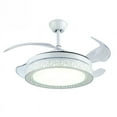 thumbnail image 1 of AFANQI 42 Inch White Invisible Ceiling Fan Light, LED 3 Colors Remote Control Bird Nest Pendant Light, 1 of 6