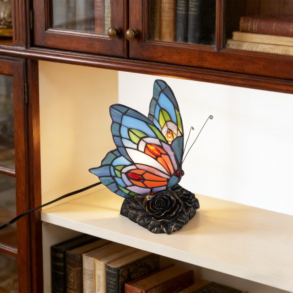 AFANQI 6" Vintage Colorful Butterfly Pendant Light Perfect for Living Room Dining Room Kitchen Island Bedroom Foyer
