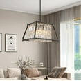 thumbnail image 1 of AFANQI Dining Room Light Fixture Semi Flush Mount Ceiling Light Fixture Farmhouse Chandelier Black Metal Crystal Pendant Light for Hallway Entryway Bedroom Balcony Kitchen Island, 1 of 3