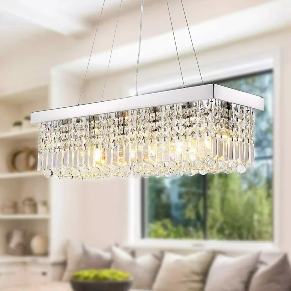 AFANQI Modern Contemporary K9 Crystal Pendant Light Ceiling Lamp Chandelier Lighting