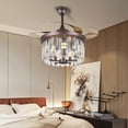 thumbnail image 1 of AFANQI Modern Invisible Retractable Chandelier Fan with LED 3 Light for Bedroom, Living Room, 1 of 9