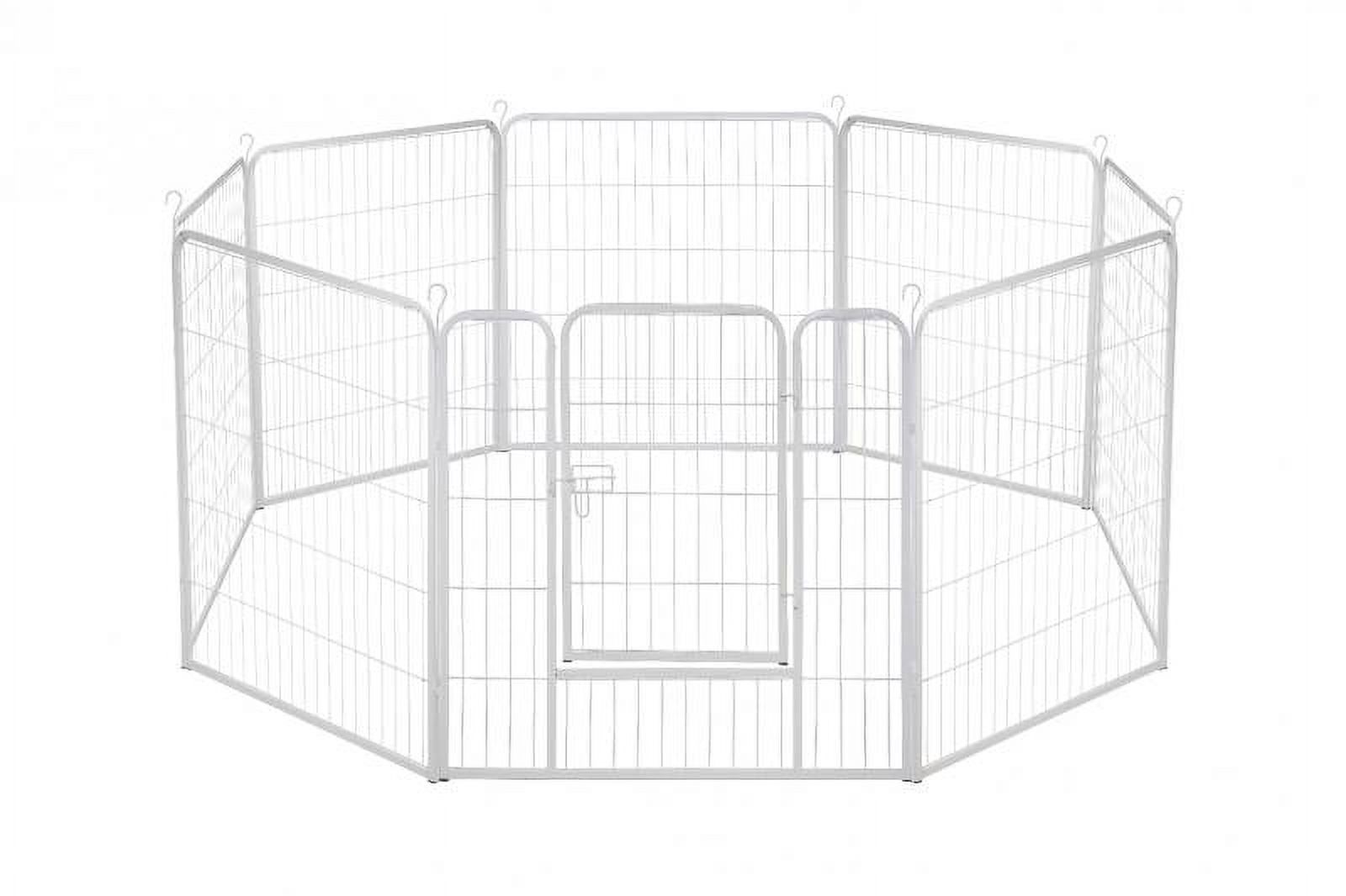 AFANQI One Door White Dog Playpen, 31" x 31" Dog Fence, Exercise Pen