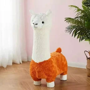 AFANQI Oversized Creative Alpaca Sitting Stool Light Animal Changing Shoe Stool Landing