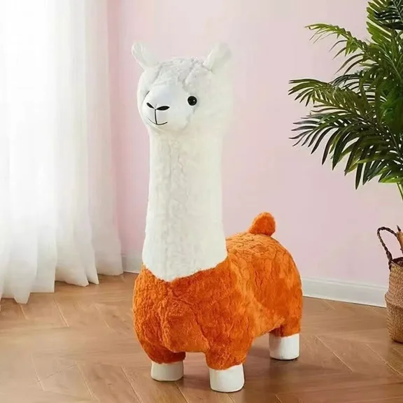 AFANQI Oversized Creative Alpaca Sitting Stool Light Animal Changing Shoe Stool Landing