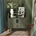 thumbnail image 1 of AFANQI Smart Double Drawer Nightstand, Multifunctional Creative Design Side Table, Bedroom Storage Cabinet with Combination Lock, 1 of 15