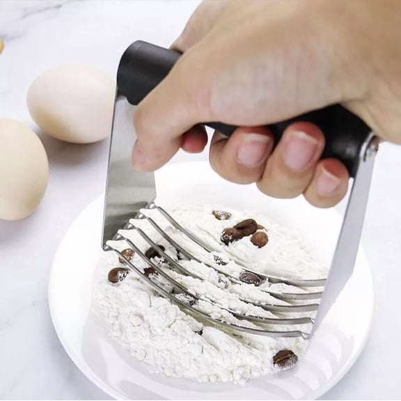 AFANQI Stainless Steel Soft Grip Pastry Blender Dough Cutter Flour Mixer Cake