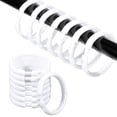 thumbnail image 1 of AFANSO O-Ring Shower Curtain Hooks Solid White Shower Hooks Plastic Shower Curtain Rings (Set of 12), 1 of 6