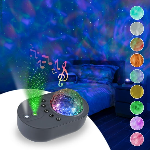 AFANSO Plug in Light Projector Galaxy Projector Nightlight with Soothing Music Sounds Nightlights