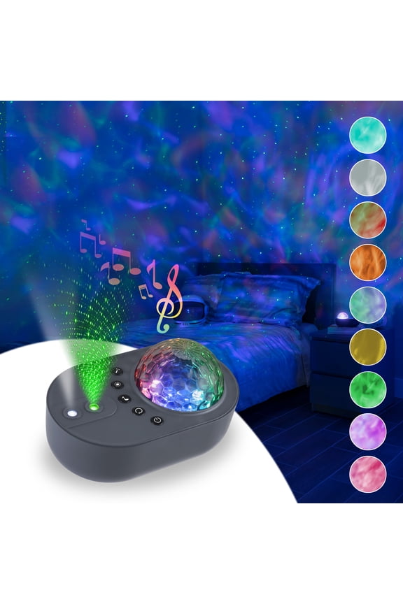 Plug in Light Projector Galaxy Projector Nightlight with Soothing Music Sounds Nightlights