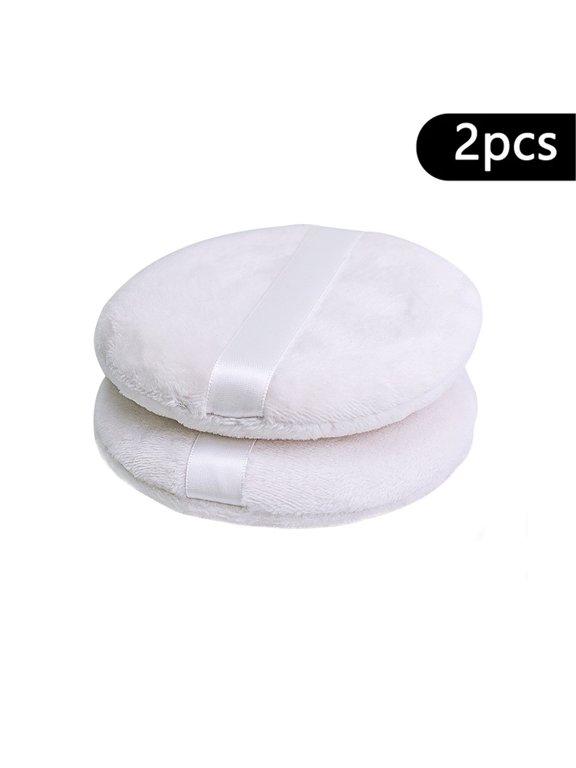 Powder Puff Body Puff Makeup Tool with Satin Ribbon,2Pcs