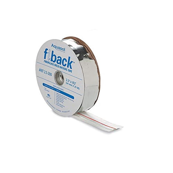AFBT-2.5-200 Fiback Weld Backing Tape 200 AMP, 2.5" Wide, 1.125" Fiberglass Center Strip Width, 82' Length$$Tools & Hardware Other