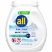 all Unit Dose Laundry Detergent, Mighty Pacs, Free Clear, Odor Relief, 72 Count
