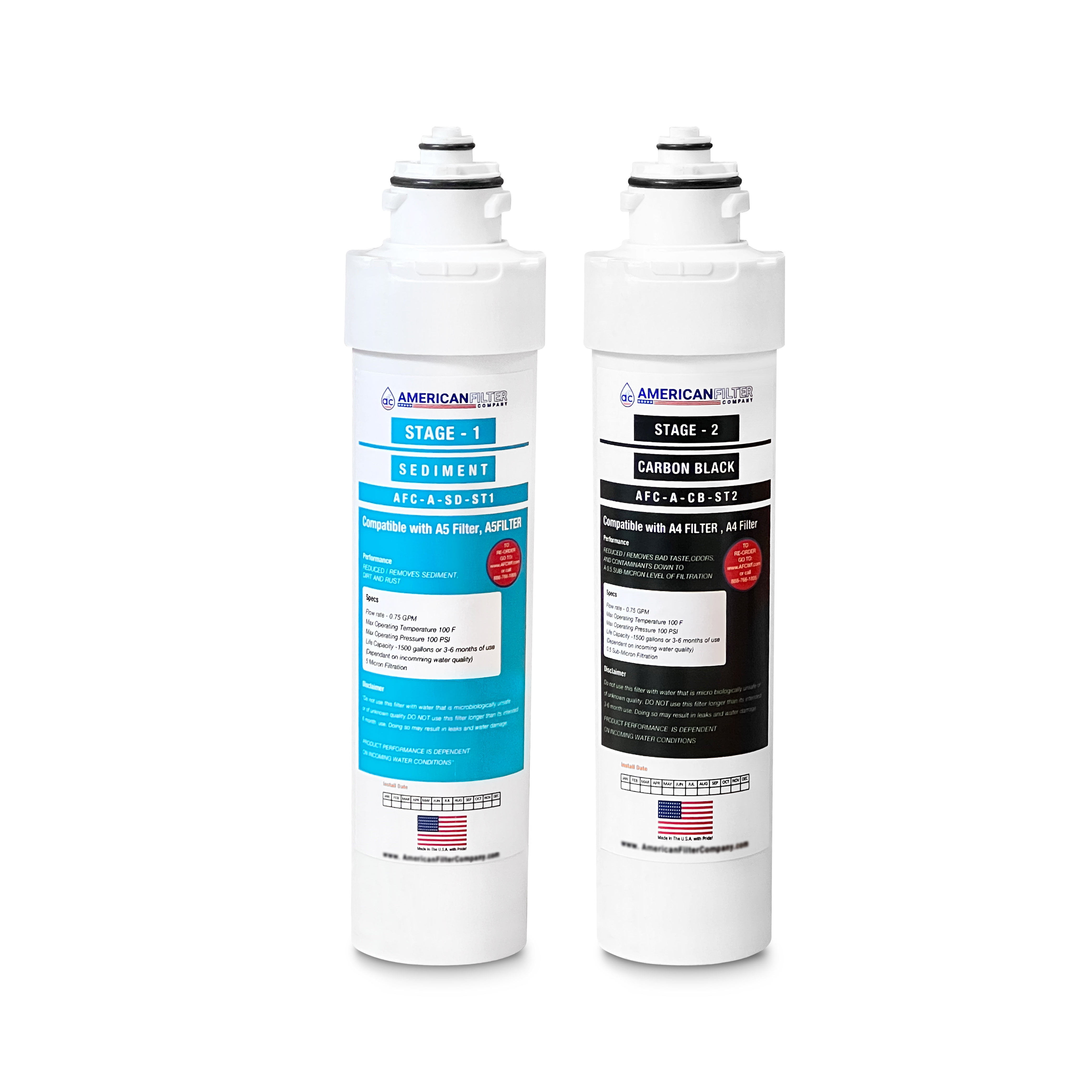 American Filter Company 2-Stage Sediment and Carbon Water Filters