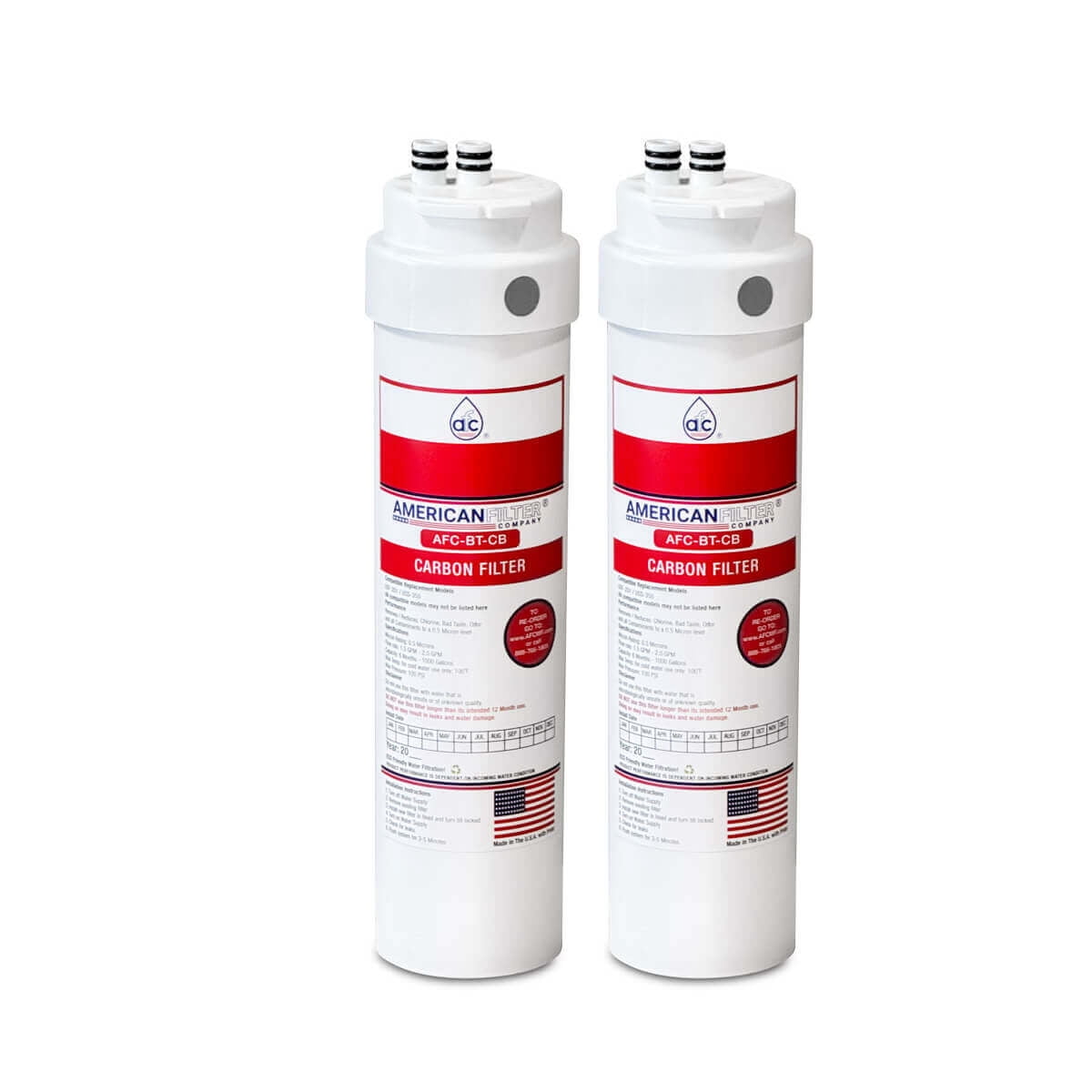 AFC® #AFC-BT-CB, Compatible with Brita® Redi-Twist™ USF-201 water filter cartridge for the system USS-355 - Made in U.S.A. - 2 Filters