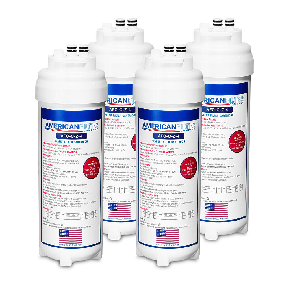 AFC® #AFC-C-Z-4, Compatible with Dupont® WFQTC90001 water filter cartridge -Made in U.S.A. - 4 Filters
