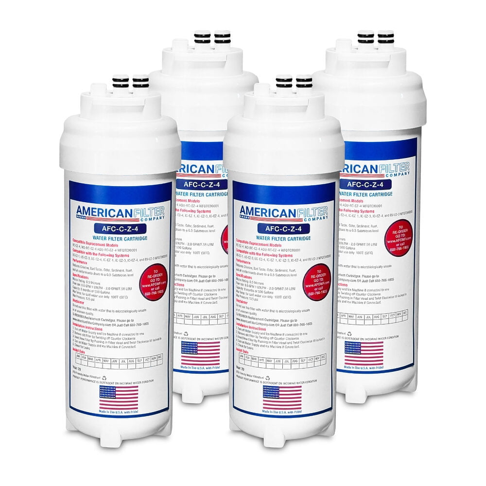 AFC® #AFC-C-Z-4, Compatible with Waterdrop® WD-RC-EZ-4 water filter cartridge -Made in U.S.A. - 4 Filters