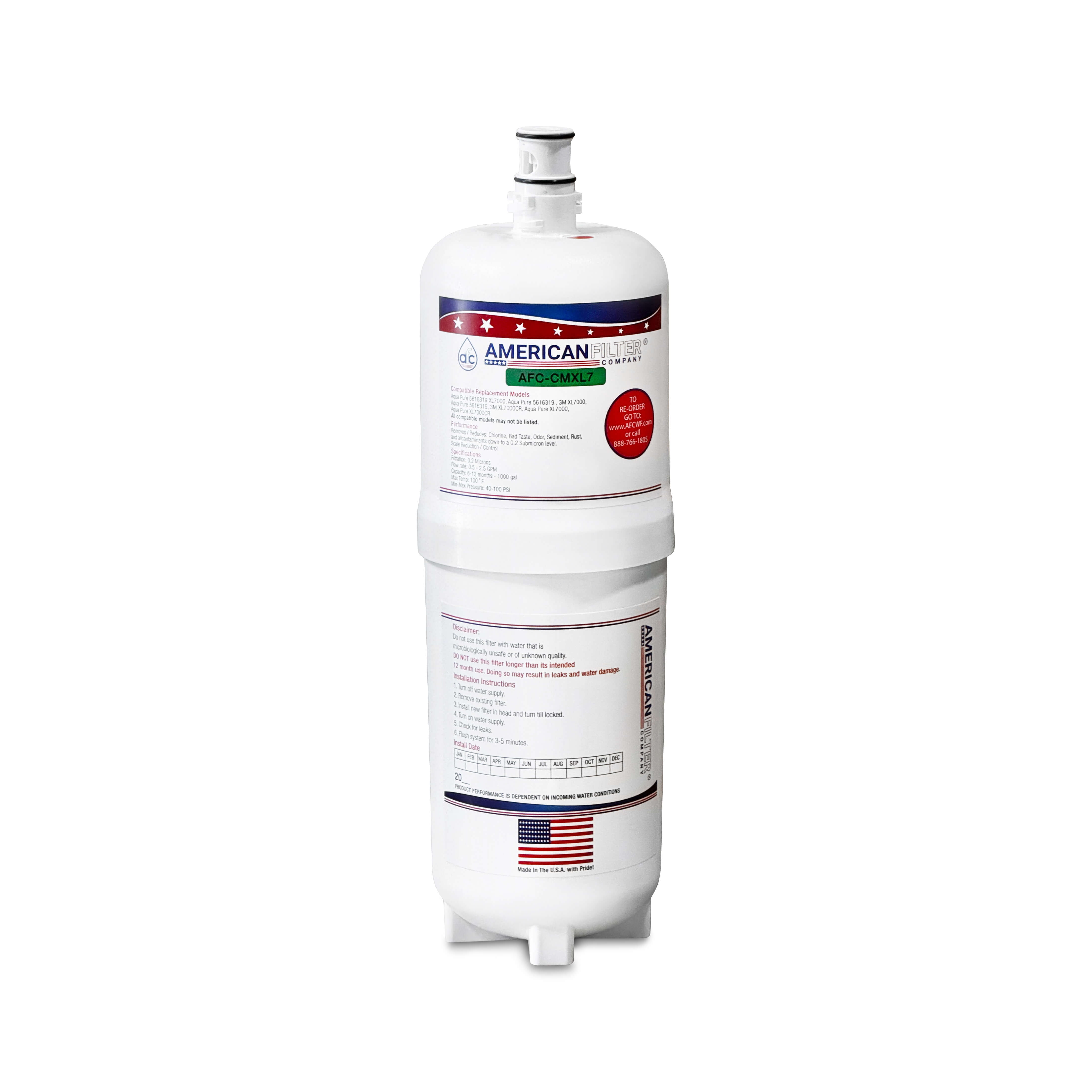 AFC® #AFC-CMXL7, Compatible with 3M® XL7000 Water Filter Made in USA -1 Filter