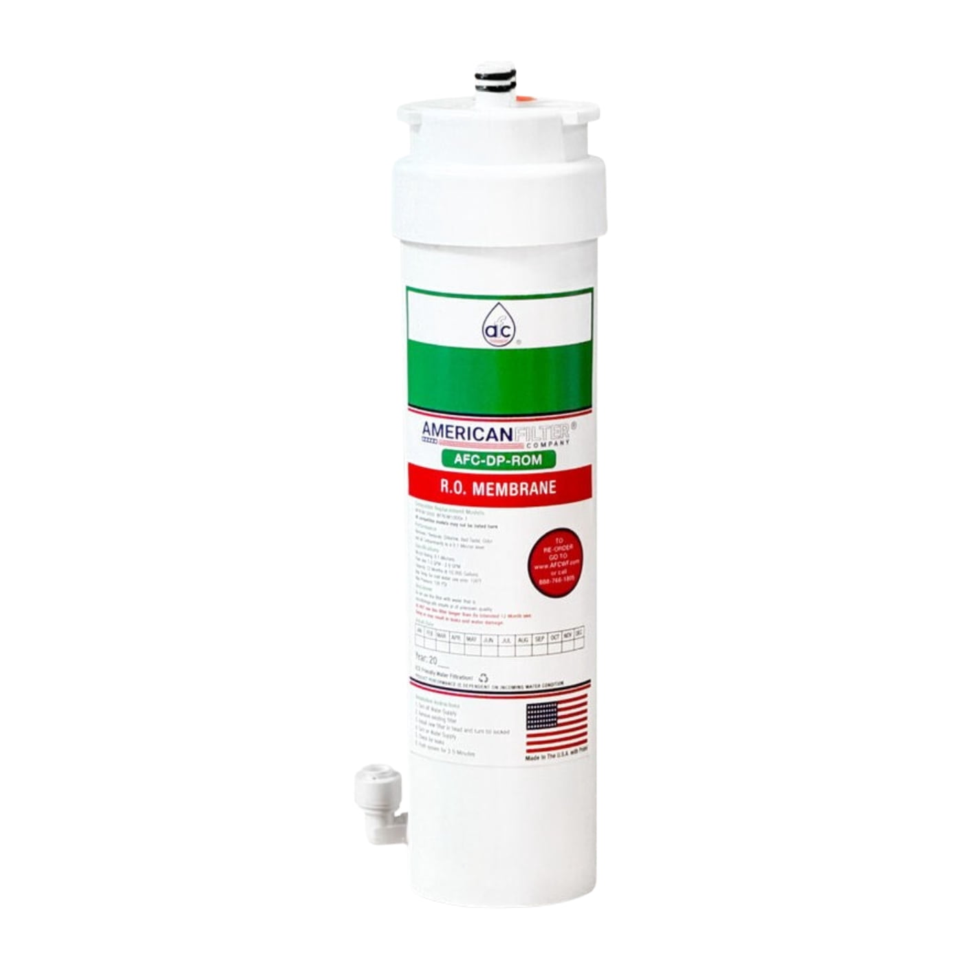 Rom Com Filter AFC® #AFC-DP-CB1-ROM, Compatible with Dupont WFRO60X QuickTwist RO ...