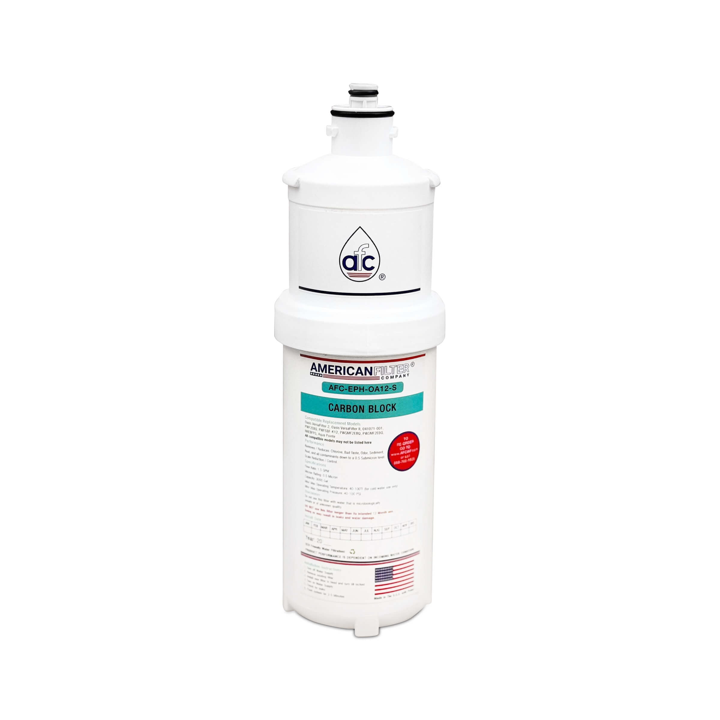 AFC Water Filter Cartridge - Compatible With Dupont WFQTC70001, 2-Pack Made In USA