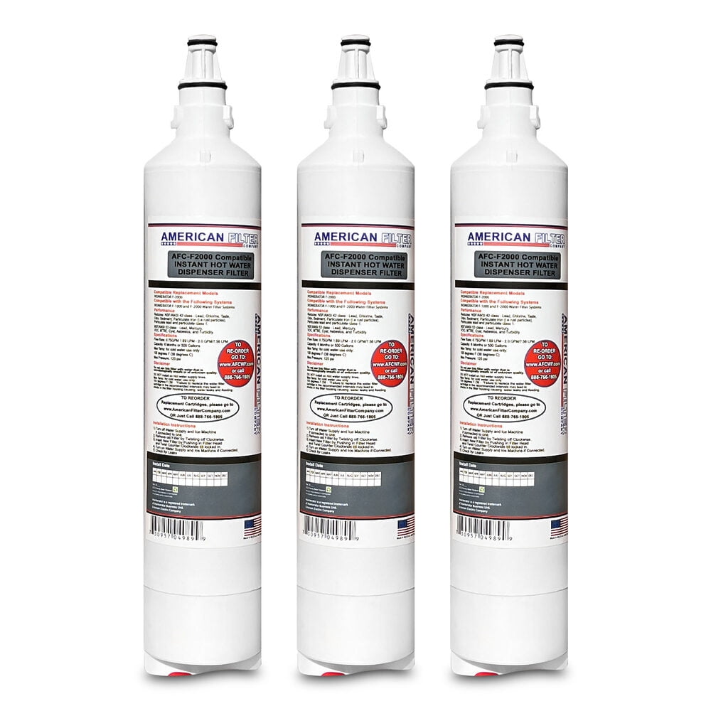 AFC® #AFC-F2000, Compatible with Insinkerator® F-2000 INSTANT HOT Water DISPENSER Filter -Made in U.S.A. - 3 Filters