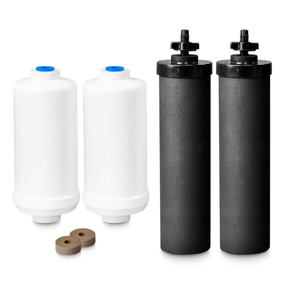 AFC® #AFC-GVF-CMBPK, Compatible with Berkey fluoride, Carbons F - Water Filter (2 Set Include, 1 Set Carbons and 1 Sets fluoride ) - 4 Filters