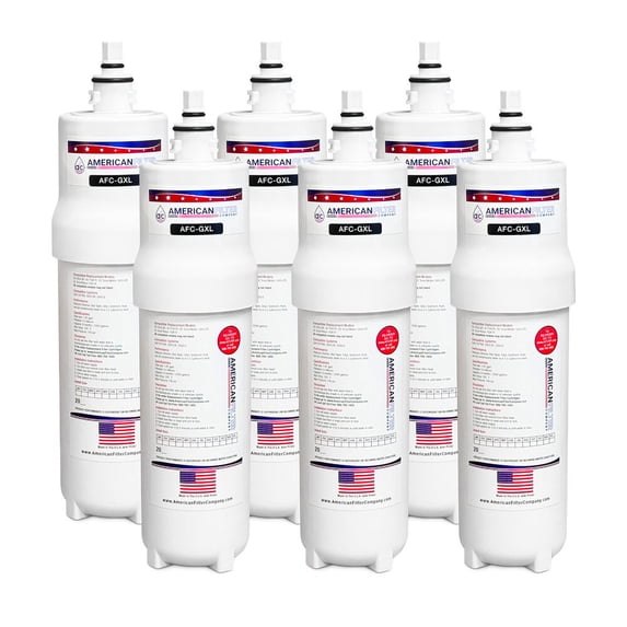 AFC® #AFC-GXL, Compatible with GE® SmartWater FQK1R Water Filter for GXK140TNN G system -Made in U.S.A. - 6 Filters