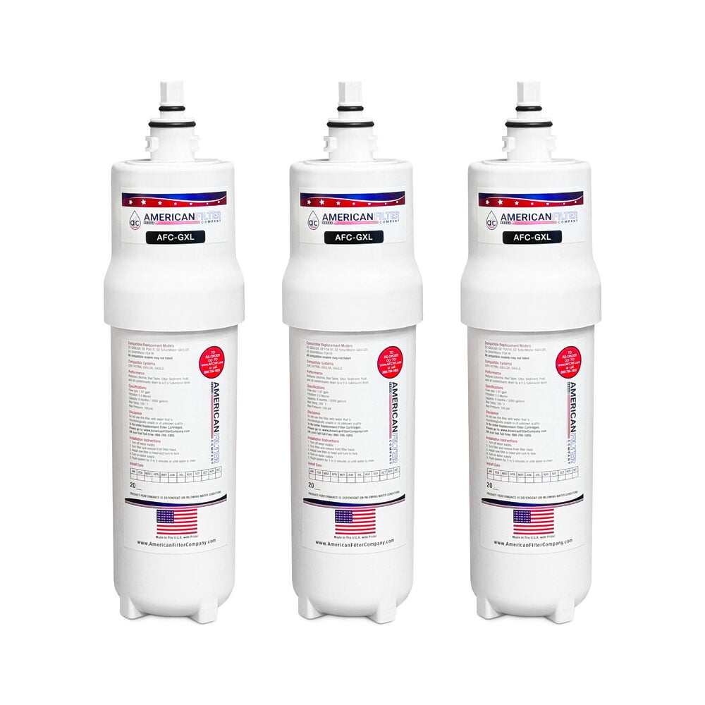 AFC® #AFC-GXL-P, Compatible with GE® SmartWater GXULQR Water Filter for GXULQ system -Made in U.S.A. - 3 Filters