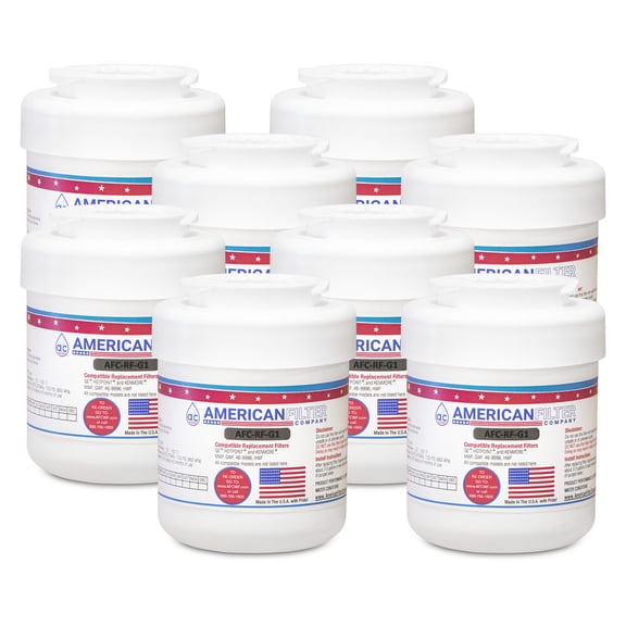 AFC® #AFC-RF-G1, Compatible with GE® GWF Refrigerator Water Filter -Made in U.S.A. - 8 Filters
