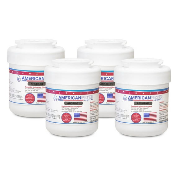 AFC® #AFC-RF-G1, Compatible with GE® PSI23MMBBB Refrigerator Water Filter Made in USA -4 Filters
