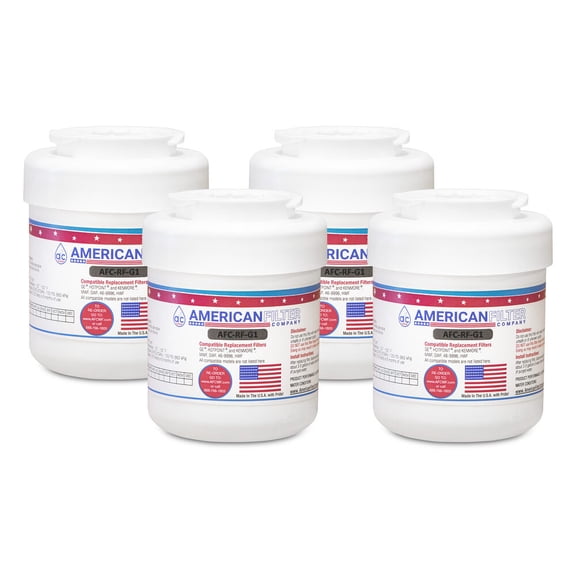 AFC #AFC-RF-G1, Compatible with GE ZFSB25DTBSS Refrigerator Water Filter -Made in U.S.A. - 4 Filters