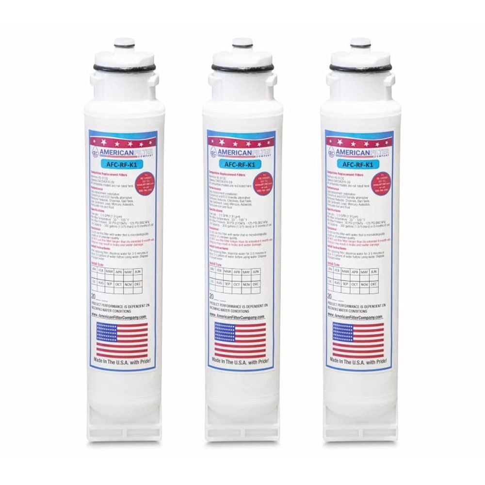 AFC® #AFC-RF-K1, Compatible with Kenmore® SR610X Refrigerator Water Filter -Made in U.S.A. - 3 Filters