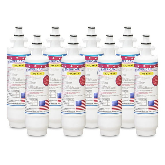 AFC® #AFC-RF-L3, Compatible with LG® ADQ36006102-S Refrigerator Water Filter Made in USA -8 Filters