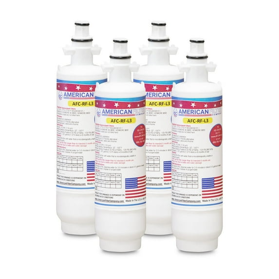 AFC® #AFC-RF-L3, Compatible with LG® LT-700P Refrigerator Water Filter -Made in U.S.A. - 4 Filters