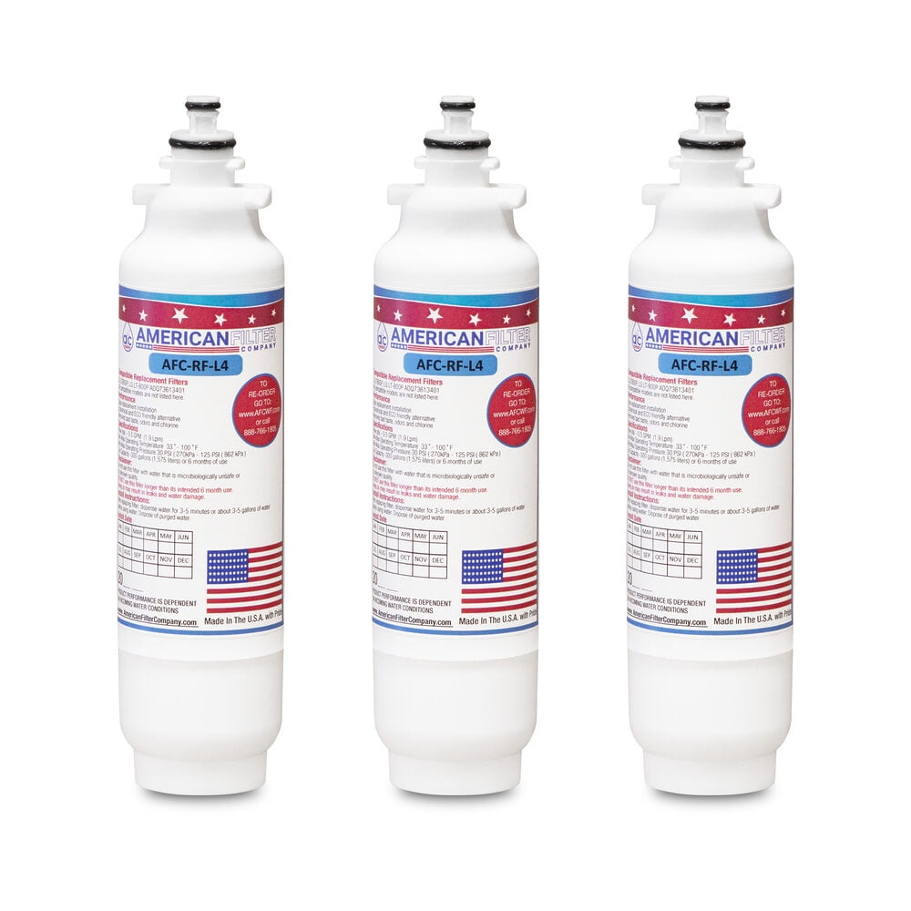 AFC® #AFC-RF-L4, Compatible with LG® LSXS26366S Refrigerator Water Filter -Made in U.S.A. - 3 Filters