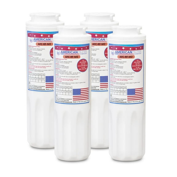 AFC #AFC-RF-M2, Compatible with KitchenAid KBRS19KTMS0 Refrigerator Water Filter -Made in U.S.A. - 4 Filters