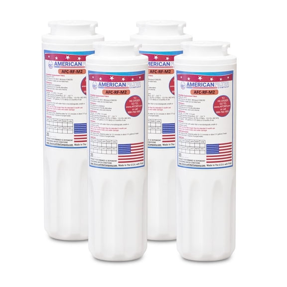 AFC® #AFC-RF-M2, Compatible with KitchenAid® KRFC302ESS Refrigerator Water Filter -Made in U.S.A. - 4 Filters