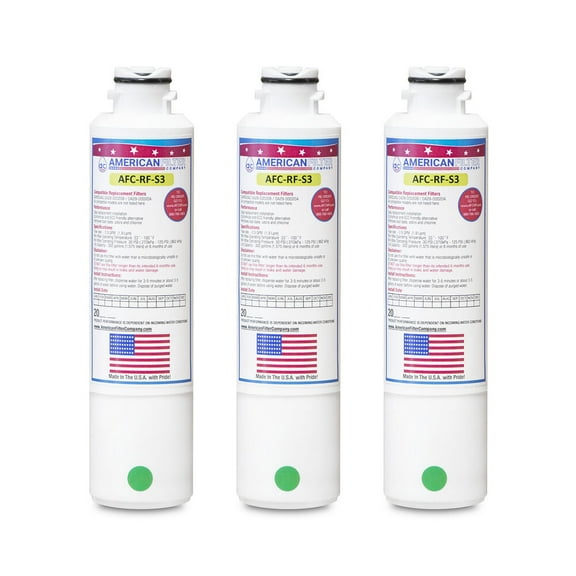 AFC® #AFC-RF-S3, Compatible with Samsung® DA-97-08006A Refrigerator Water Filter -Made in USA - 3 Filters